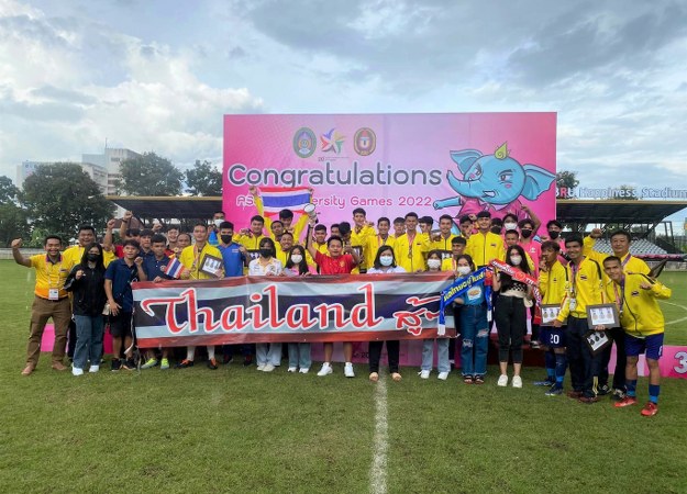 นักกีฬาฟุตบอล KBUFC ในนาม #ทีมชาติไทย คว้าเหรียญทอง ในกีฬามหาวิทยาลัยอาเซียน ครั้งที่ 20